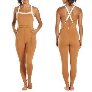 Free people x revolve Tan Strappy leotard